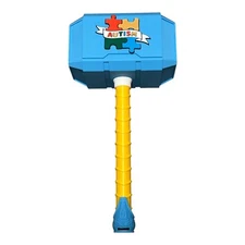 Autism Awareness Thor Hammer – Life-Size 3D Printed Display Prop Gift