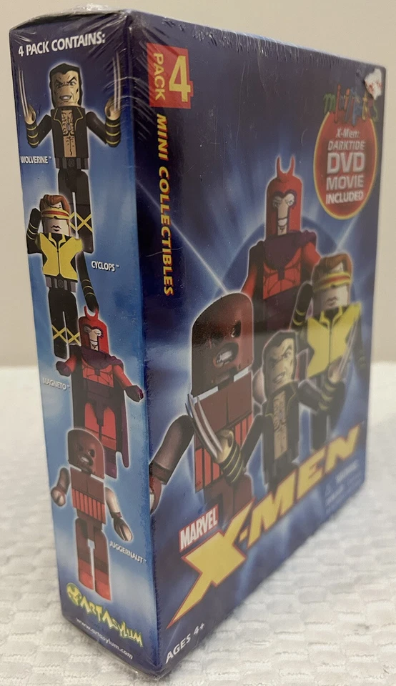 SELLADO X-Men Minimates Dark Tide Set Wolverine Magneto Cyclops Estatuillas y DVD Foto 2 de 4