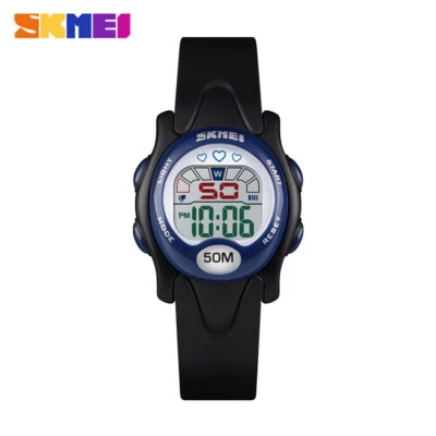 SKMEI 1478 Kinder Sportuhren 50m Wasserdicht Leuchtend Alarm Digital Armbanduhr - Bild 1 von 4
