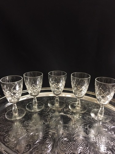 Set of 5 Vintage beautiful Webb Corbett wine glasses - England - Picture 10 of 10