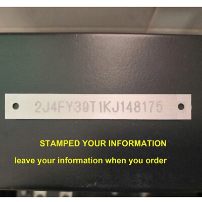 SERIAL DATA VIN ID PLATE STAMPED MODEL NUMBER TAG HIN HULL VEHICLE TRUCK BOAT