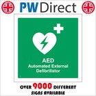 FS192 AED AUTOMATED EXTERNAL DEFIBRILLATOR SIGN PUBLIC SAFETY CARDIAC ALARM