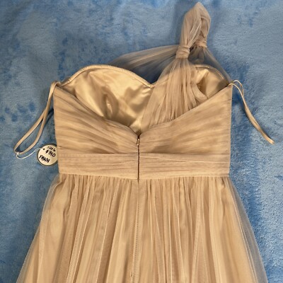 amsale fawn bridesmaid dress Amsale Long Bridesmaid Dress Imani Cayenne