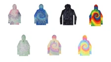 Tie Dye Long Sleeve Hoodie Multicolor Adult S M L XL 2XL 3XL 100% Cotton