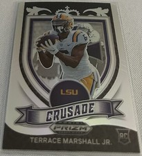 2021 Prizm Draft Football Terrace Marshall Jr LSU Tigers Crusade Silver Prizm RC