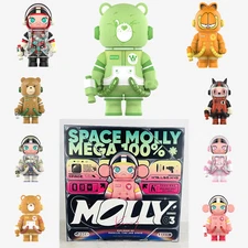 POP MART 100% Mega Space Molly Series 3 Blind Box Confirmed Figure Toy Doll
