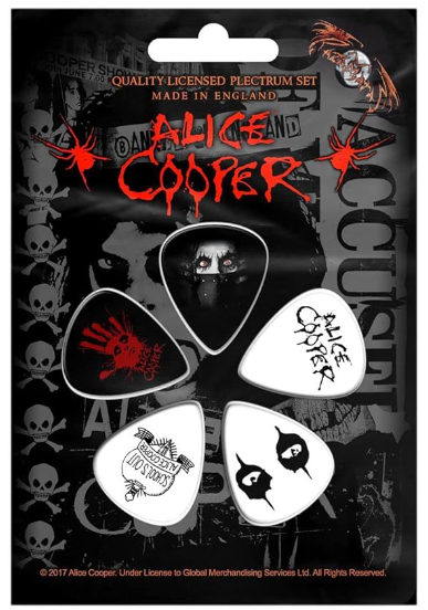 Alice Cooper Guitar Picks Eyes Logo Official 5 Pack Plectrum