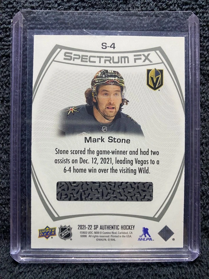 2021-22 SP Authentic - Spectrum FX - #S-4 Mark Stone - Image 2 of 2