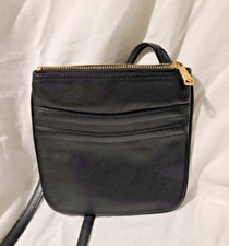 Polo Ralph Lauren Black Leather Crossbody Bag Purse Shoulder Bag