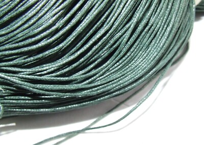 Grün Gewachste Baumwolle Kordel Tanga Schnur 1mm Faden Auffädeln Zopf DIY Bastelbedarf