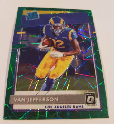 2020 Donruss Optic - Van Jefferson - L.A.Rams - Green Velocity - Rated Rookie