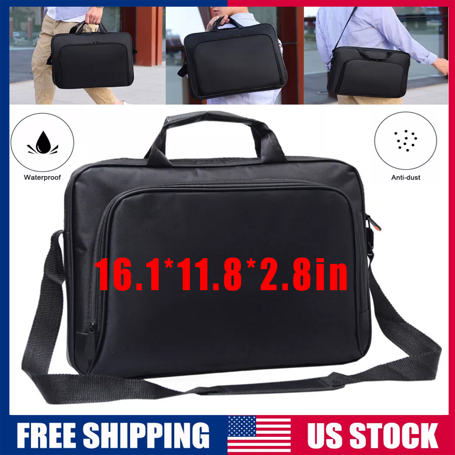 Stylish Laptop Bag with Shoulder Strap Fits 13