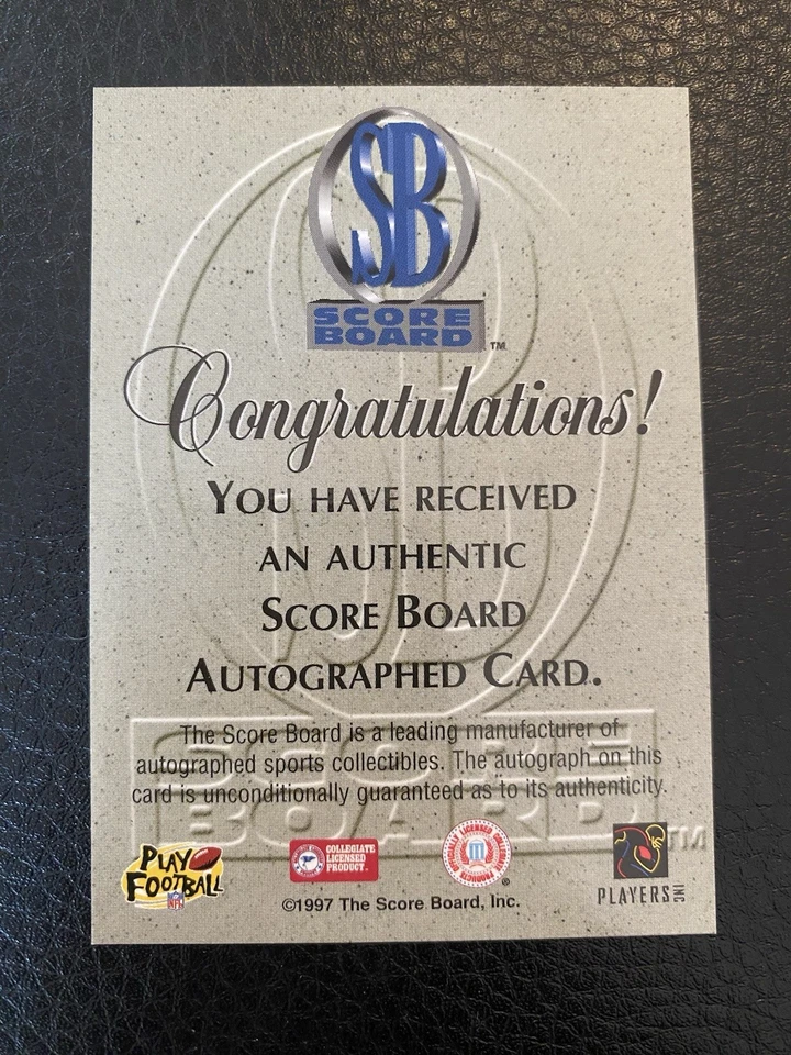 1997 Pro Line Gold ON CARD Rae Carruth Rookie Auto - Image 2 of 2