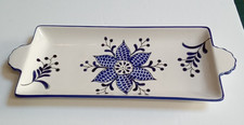 American Atelier 12 1/2 Blue White Stoneware ...
