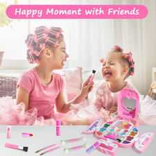 Kids Makeup Kit with Mirror - Real Washable Makeup Set for Girls 5-8, Princes...