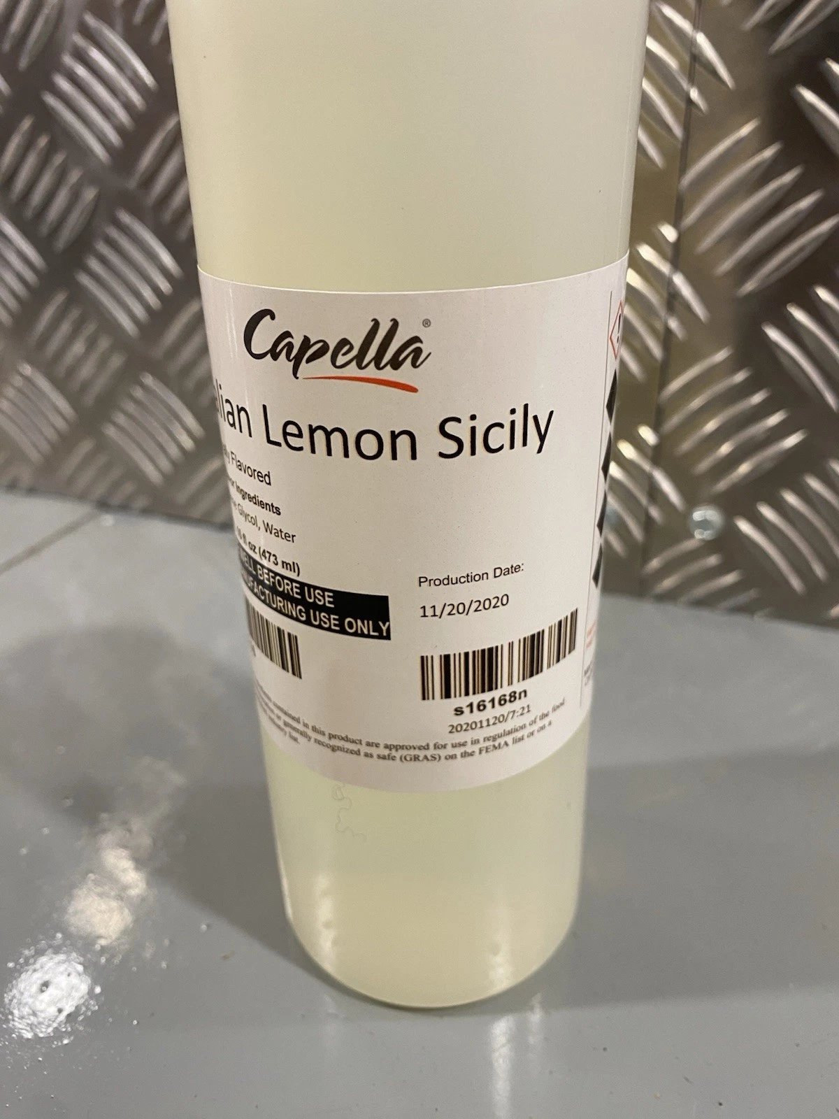 Capella Italian Lemon Sicily Flavour 16oz 473ml Production Date 20/11/2020 3