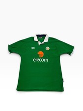 Rare Green Vintage Umbro FAI Ireland Soccer Jersey Mcintyre Men's L Large