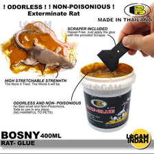 BOSNY Rat Glue Trap 400ml 400g  Mouse Rodent Catcher  Odourless, Non-Toxic