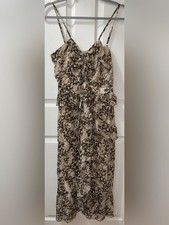 Bardot Nude Leopard Briana Keyhole Front Cocktail Dress Size US8/Medium