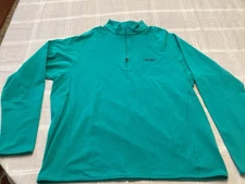 Men's Levelwear Gear Teal 1/4 Zip Pullover Long Sleeve Size L