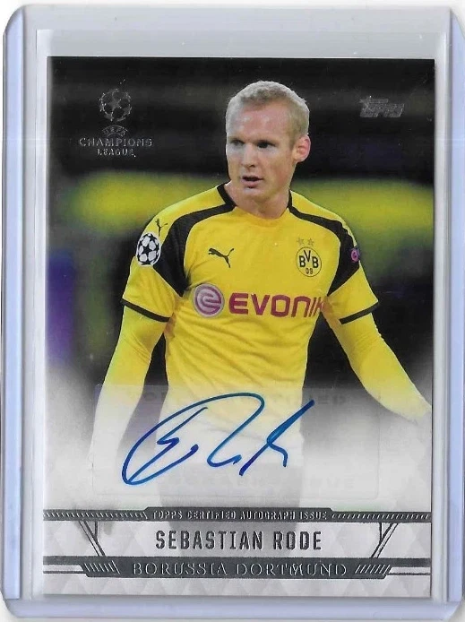 2016-17 Topps UEFA Champions League Showcase 1x Sebastian Rode BVB Dortmund Auto - Image 4 of 4