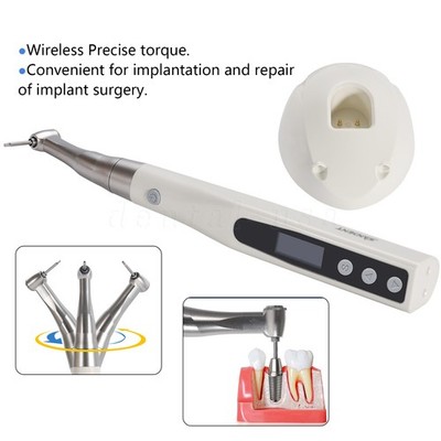 Dental Wireless Implant Electric Torque Wrench Handpiece Tool 360° Rotate Driver