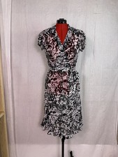MSK Women's Dress Size 8 Black And White Floral Midi Boho E121