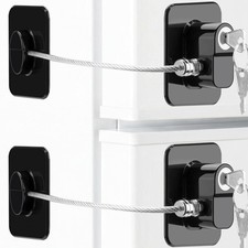 2 Pack Fridge Lock Freezer Lock with 4 Key for Child Safety Refrigerator Lock