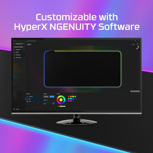 HyperX Pulsefire Mat - RGB Gaming Mousepad - Cloth (XL) - 第 10/10 張圖片