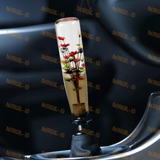 Multicolor 20cm Flowers Clear Car Gear Stick Shift Knob Lever Shifter Gear Head