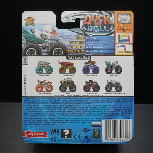 Hot Wheels Monster Truck White Duck N' Roll de Freestyle Wreckers Series 11/12 - Imagen 2 de 2