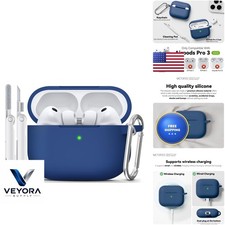 MCTOPZO for AirPods Pro 3 Case 2025 with Cleaner Kit - Midnight Blue