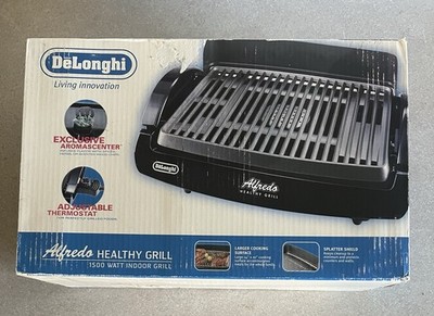De'Longhi Indoor Electric Grill Alfredo Healthy Black