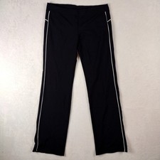 Otomix Womens XL Black Supplex Spandex Yoga Athletic Pants White Piping USA Made