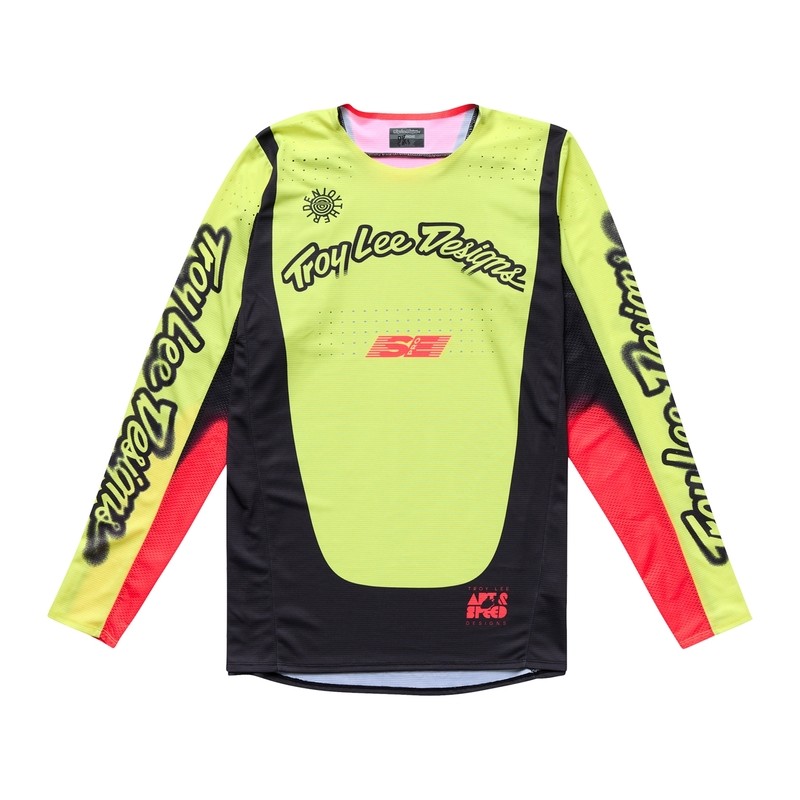 Maillot Troy Lee Designs SE Pro Roam Jaune l'Élite du Vêtement Motocross