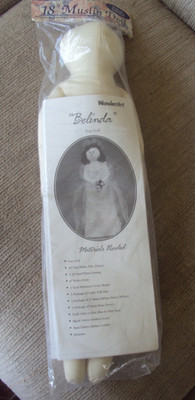 WonderArt  18'' Muslin Rag Doll  Belinda with Pattern  New # 9799
