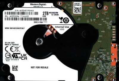 WD20SDRW-11VUUS0 S/N: WX32A WESTERN DIGITAL 2TB THAILAND JUN 2021
