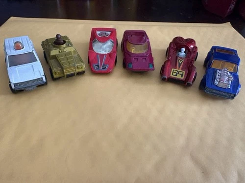 Vintage 1973 & 1975 Matchbox Lesney Rolamatics Car Toy Lot Of 6 Diecast