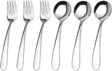 Stainl Steel kids Sierware Set-6 pieces-Kids Forks and Spoons-Mirror