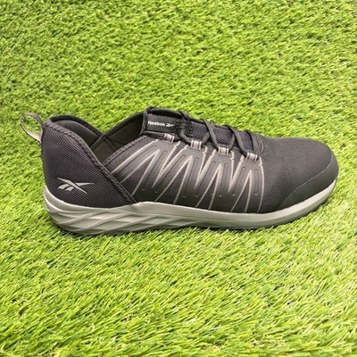 Reebok Astroride Mens Size 12 4E Black Gray Steel Toe Safety Work Shoes Sneakers