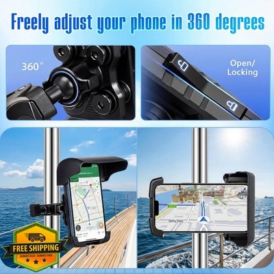 Tellegloww Black Crab Claw Boat Phone Holder