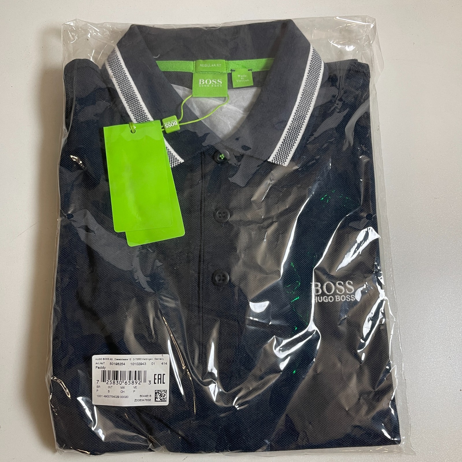 HUGO BOSS Men's Paddy Pro Regular Fit Stretch Short Sleeve Polo Shirt NEW BLACK