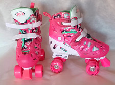 Roller Derby Adjustable Girls Roller Skates White/Pink Youth Size 3 6