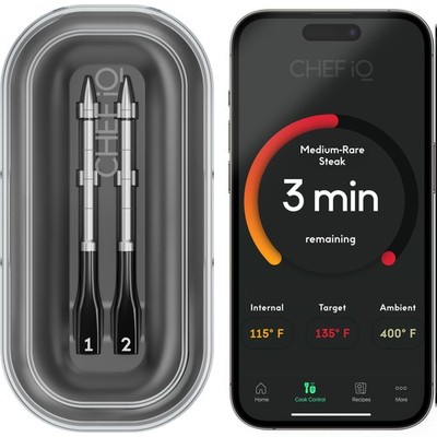 CHEF iQ Sense Smart Wireless Meat Thermometer with 2 Ultra-Thin Probes,... 