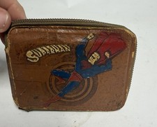 RARE ORIGINAL / VINTAGE 1947 SUPERMAN WALLET - COMICS Golden Age Leather