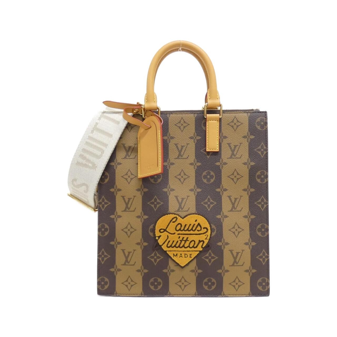 Authentic LOUIS VUITTON Monogram Stripe (LV Squared) Sac Pla Messenger M45969...