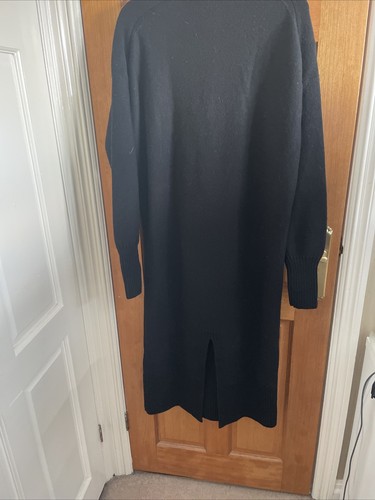 VESTIDO MAXI COS 100 % LANA NEGRO CUELLO ALTO PRECIO DE VENTA SUGERIDO POR EL FABRICANTE 150 £ nunca usado Talla Mediana - Imagen 7 de 14
