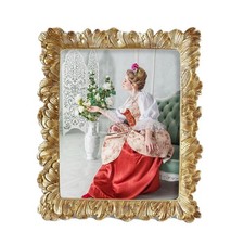 MOMLKFDAY Vintage 8x10 Picture Frame - Rose Gold inches, Leaf-8x10