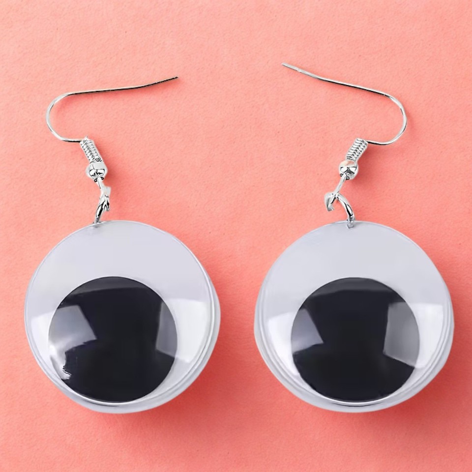Dangly googly-eye earrings that are exactly as ridiculous and conversation-starting as they sound — cheap enough to impulse-buy as a gag gift.