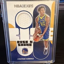 Jonathan Kuminga 2021-22 NBA Hoops RISE N SHINE Jersey Relic Patch Card #RS-JK